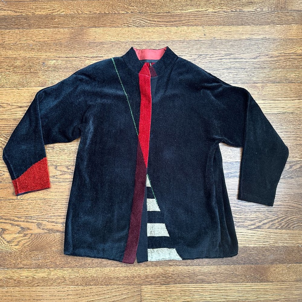 Mina Norton Chenille Jacket Wearable Art L or XL